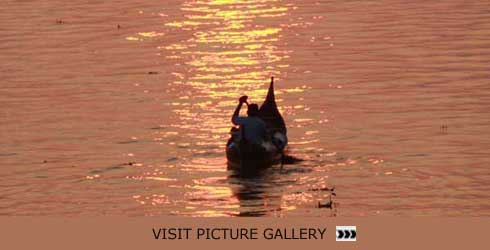 Keral Backwaters, boat, sunset